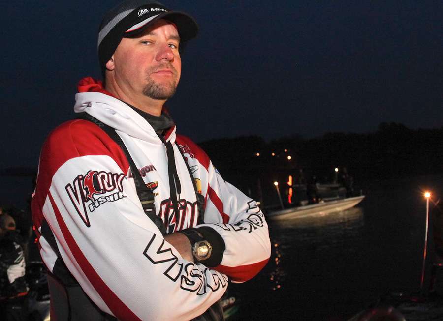 Opens angler David Kilgore is having a strong tournament, sitting in 11th place at the start of the day. 