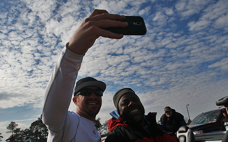 Jacob Wheeler takes a selfie with his Marshal, David Findley.