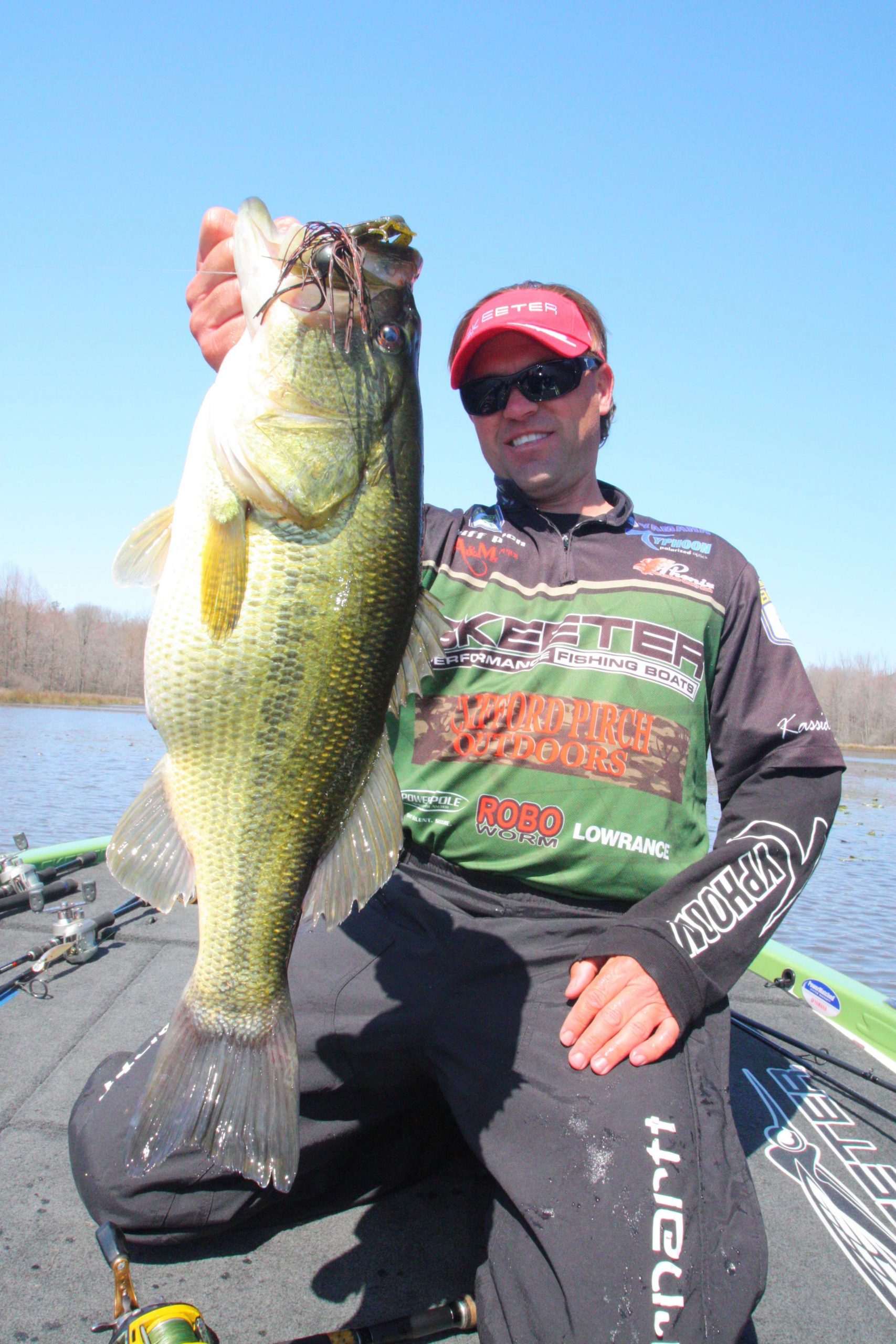 Pirch catches a beautiful 7-pound, 14-ounce bass.