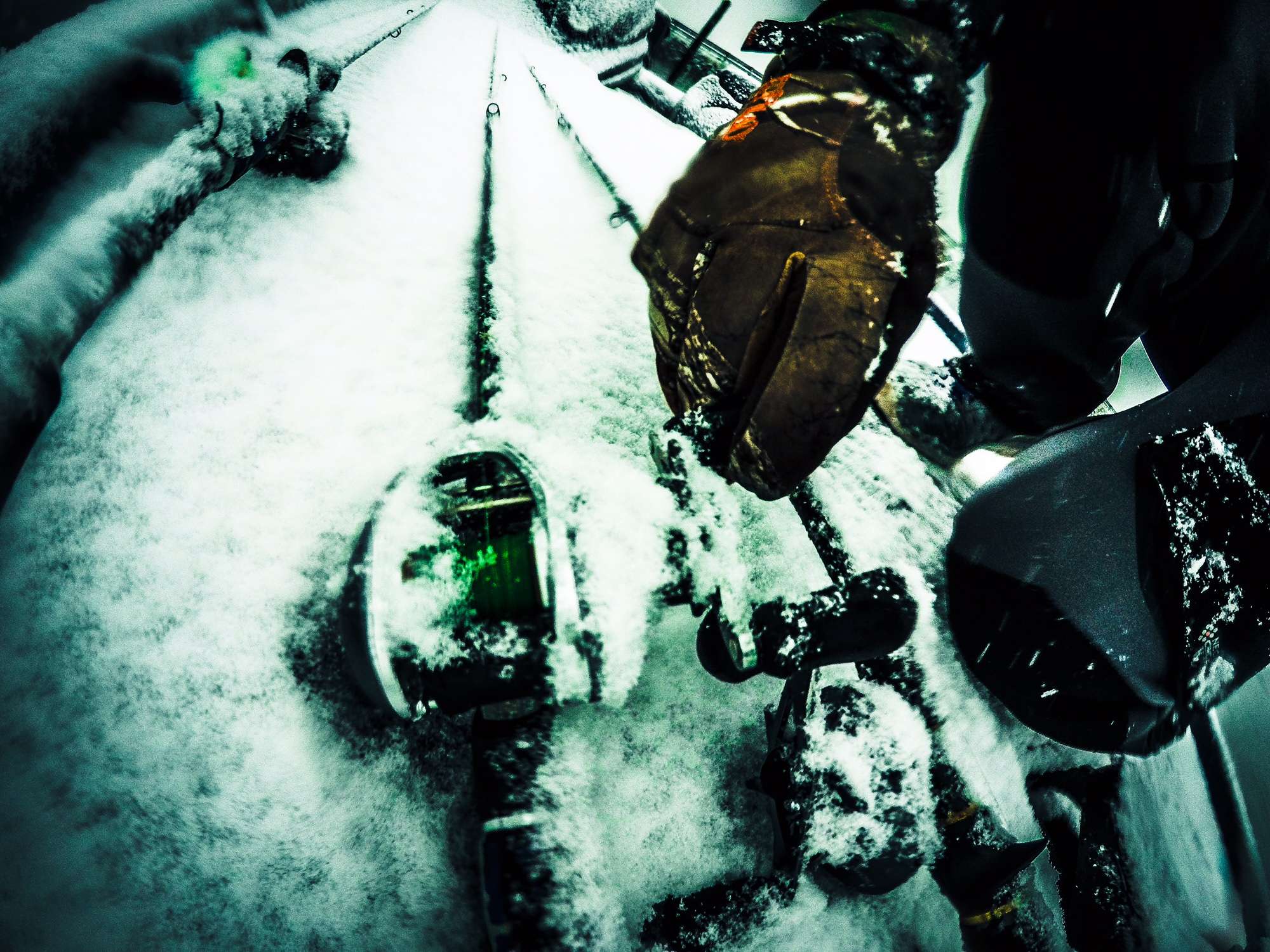 You can fish your way through the snow, as shown by Carl Jocumsen.
