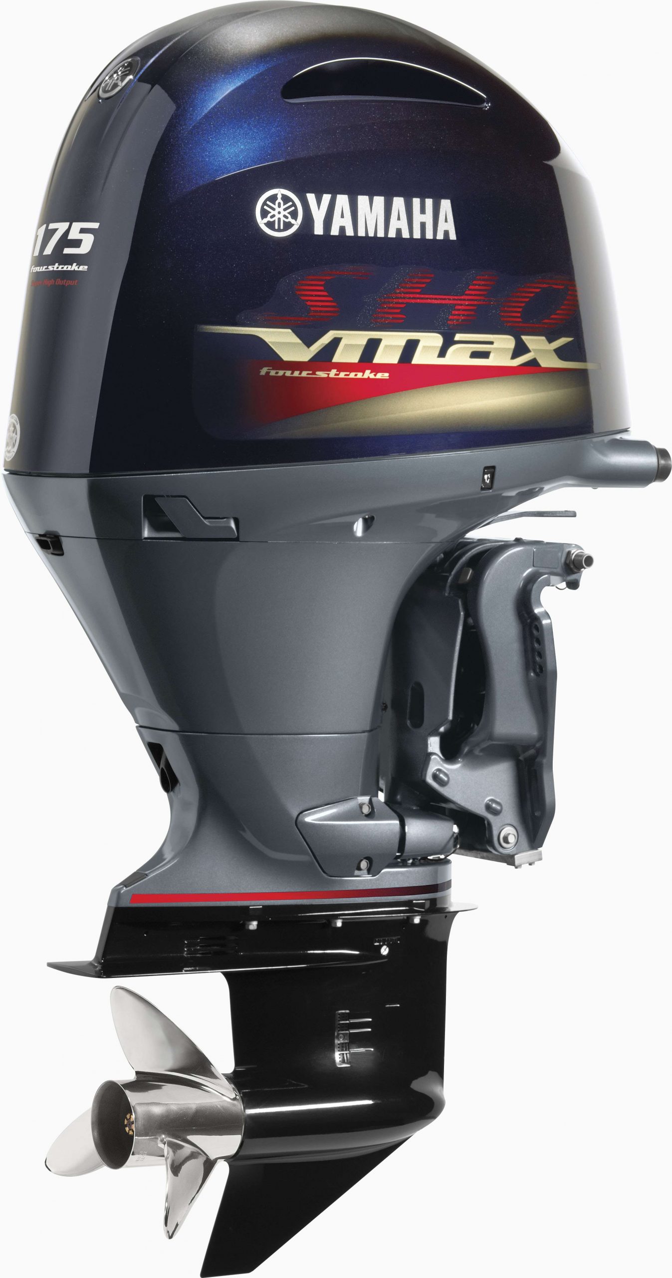 <B>YAMAHA VMAX SHO</b>
Available in 115- and 175-horsepower models, this 2.8-liter 4-stroke offers clean, quiet performance with good Â­throttle response in low- to mid-rpm ranges. The 115 provides smaller boats with the same SHO performance proven in the VMax 200, 225 and 250 models. The 175 fills a gap Â­between the 150 and 200, Â­offering anglers a powerful, yet economical, outboard for high-performance bass boats.