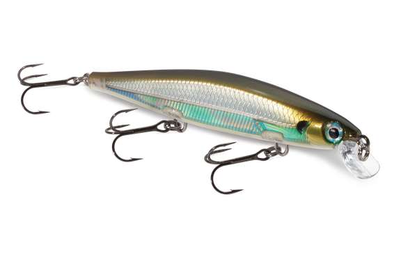 <B>RAPALA SHADOW RAP</b>
The Shadow Rap shines when you get it in the water, and Rapalaâs engineers wanted to create the most realistic dying baitfish imitator to hit the lake. The weighting system in the Shadow Rap is placed so that when you have a slack line and twitch it hard, itâll spin 180 degrees, facing any fish that might be following it. The weights also give it a shimmying, quivering action on the fall akin to a soft stickworm.