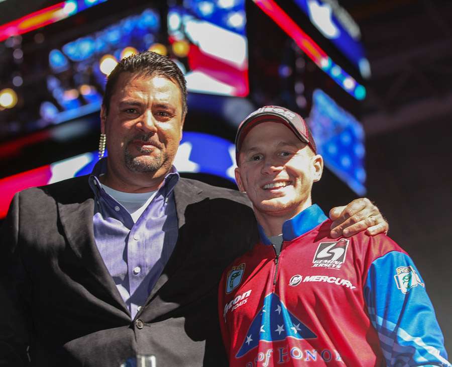 Kyle Carpenter, a retired United States Marine, received the United States' highest military honor, the Medal of Honor, for his actions in Afghanistan in 2010. Carpenter is the youngest living Medal of Honor recipient and was a surprise guest at the Saturday afternoon weigh in pre-show.