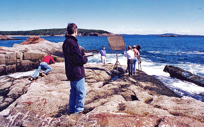 Sanders, getting deep into Acadia National Park, Maine, for a shoot, said it his two- to three-minute segments that ran between the outdoor program was like a mini-show on the area.