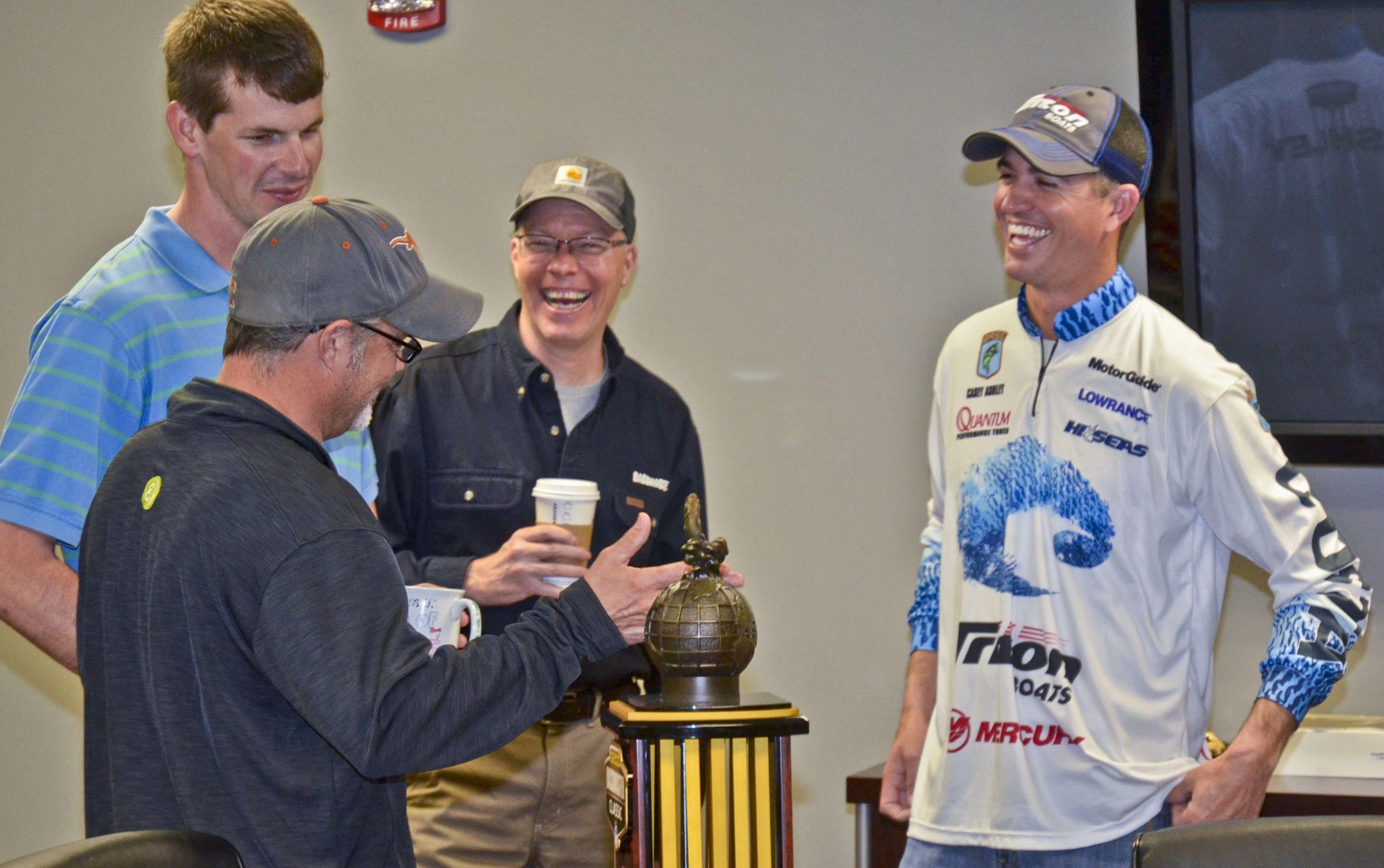 ... and laughed with Bassmaster editor James Hall.
