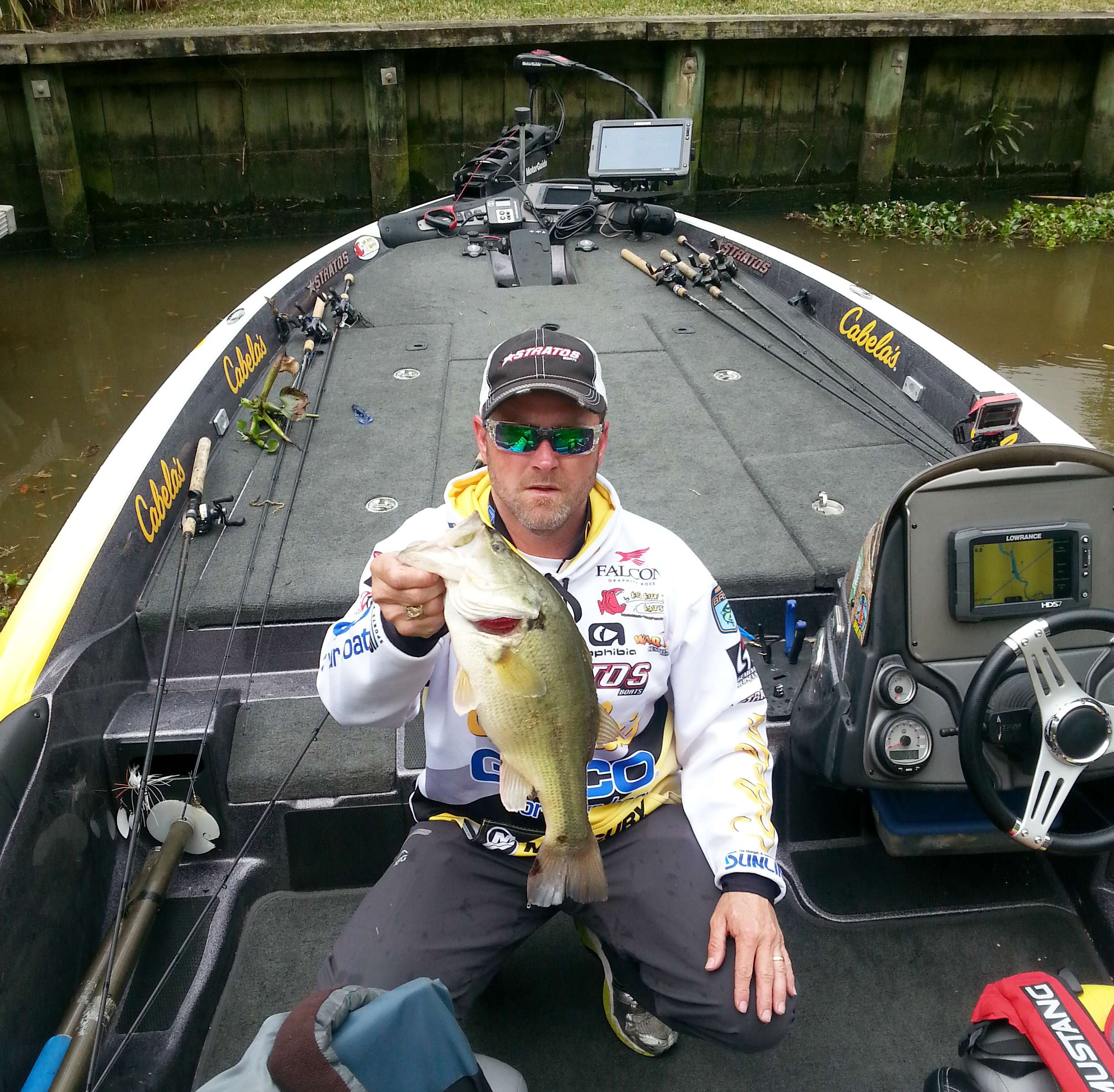 McClelland was on fire Day 1.
<br>Photo by Bassmaster Marshal Melvin Dunn