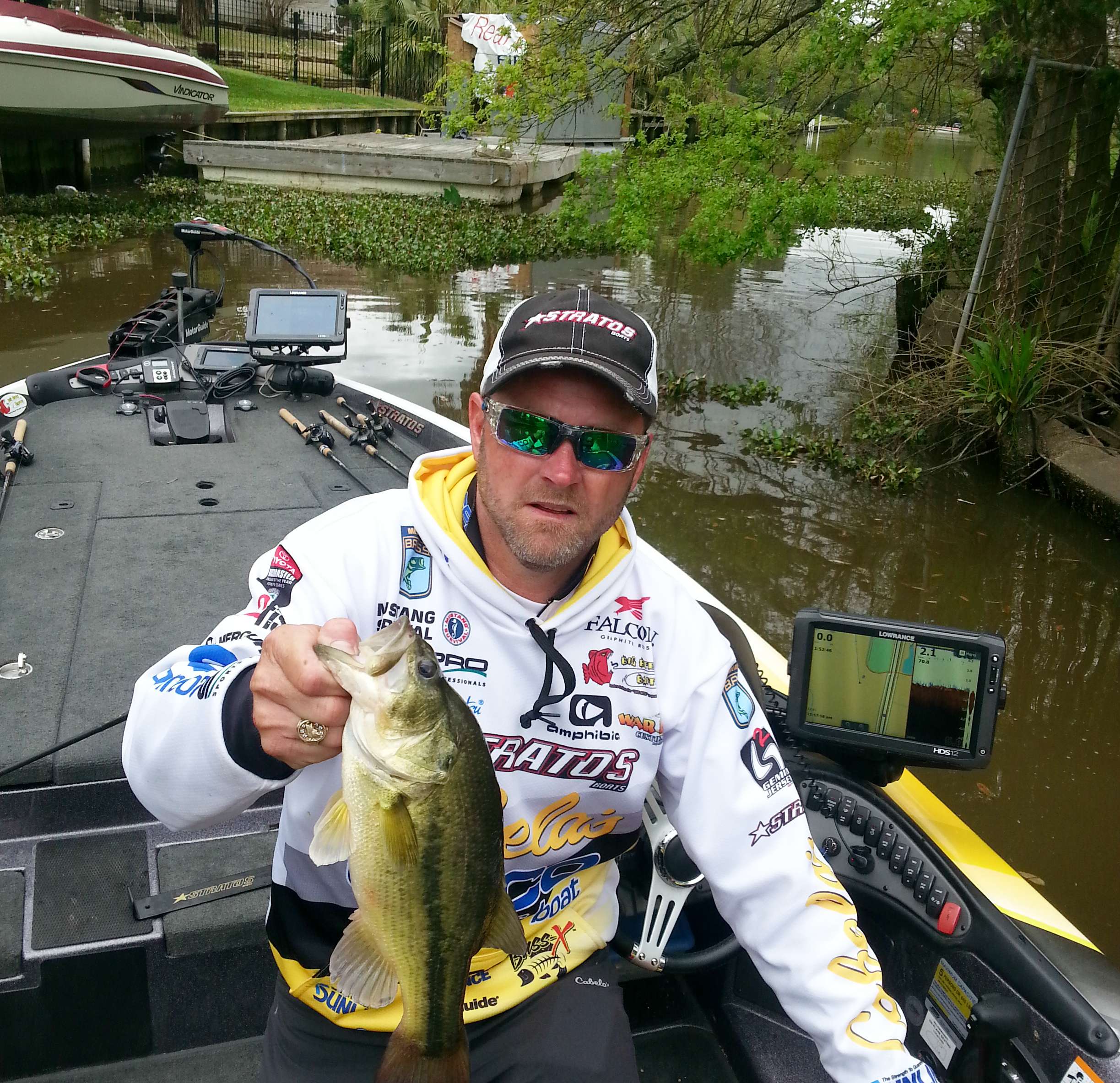 After a long haul, Mike McClelland was on the board.
<br>Photo by Bassmaster Marshal Melvin Dunn