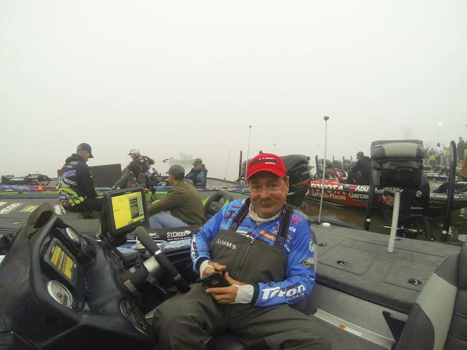 The fog changed the plans of a lot of anglers, but Shaw Grigsby was making his run no matter what. If he had five casts, he was going and if he has 50 casts, he was going. Grigsby was in the Top 10 going into Day 2.