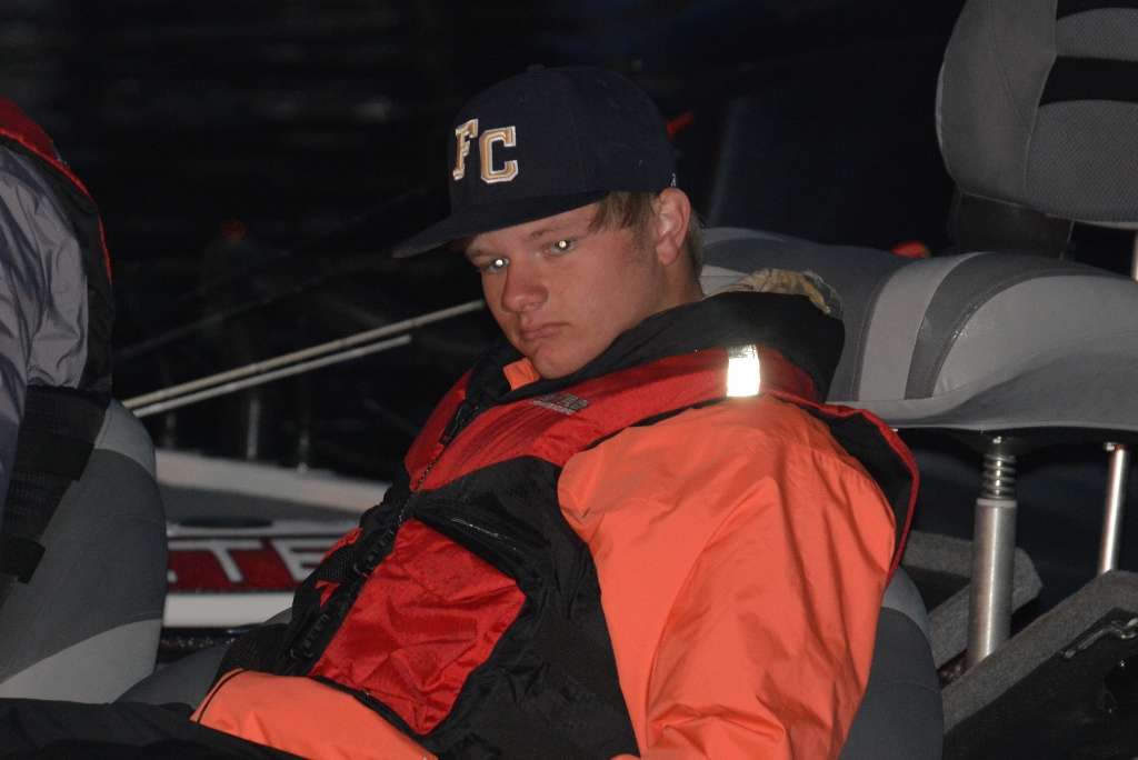 Is that a game face or the face of angler who stayed up a little too late?