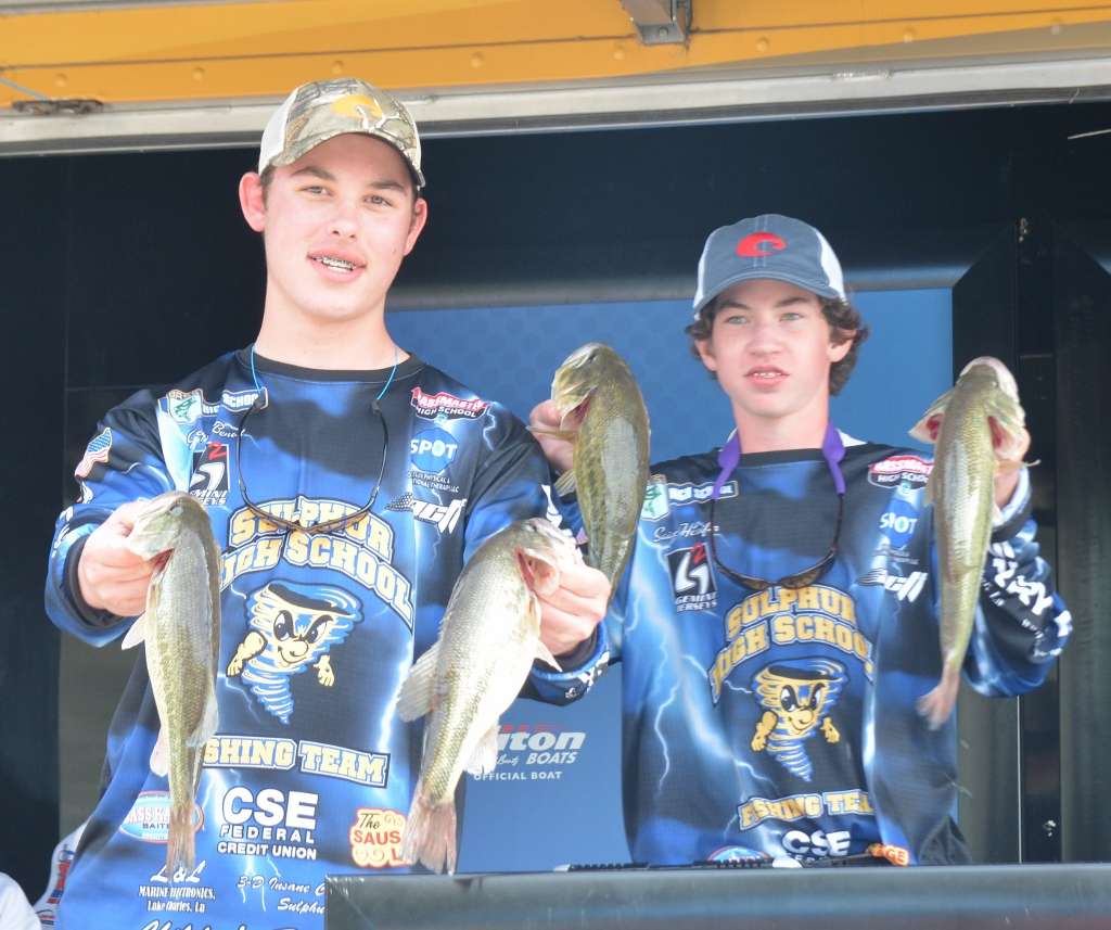 Yet another team from Sulphur High School, Saige Hessifer and Greyson Benoit, placed 16th with 10-11.