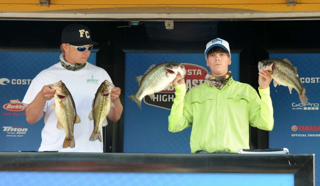 Will Moffett and Kyle McCormick of Mississippi's Franklin County High School just missed notching a win with a catch of 16-11 that was good for third place.