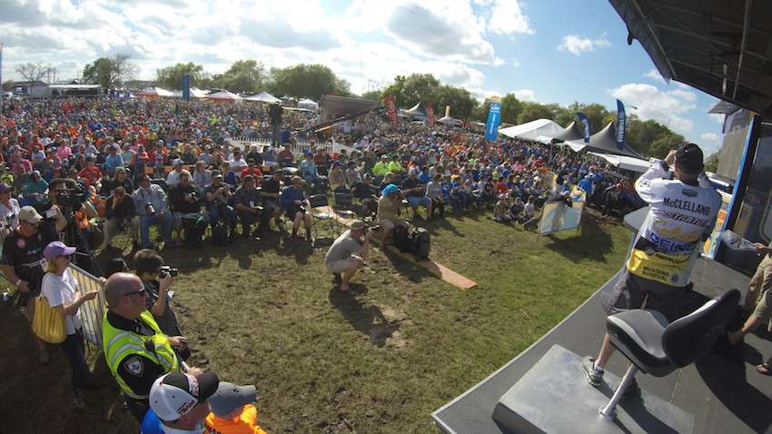 Shaye Baker's magic GoPro pole gives you a great view of the crowd...