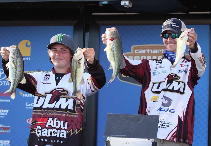 Tyler Stewart and Nick Joiner of LA-Monroe finish 8th with 19-5. 