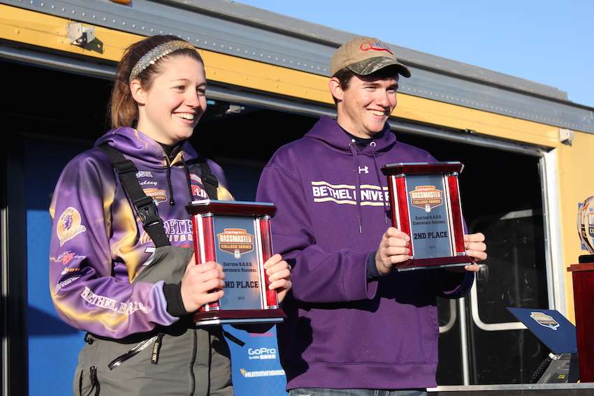 Chelsey and Kristopher Queen of Bethel University finish second. 