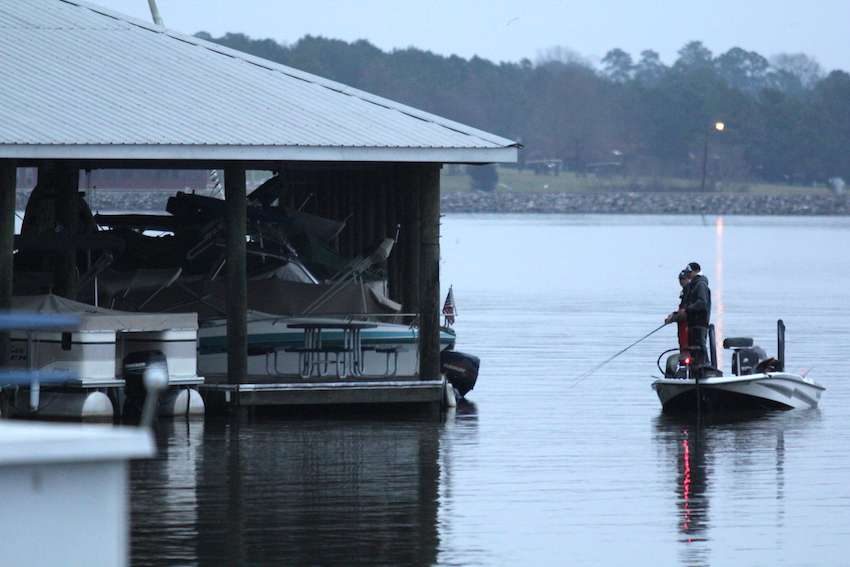 Jay Brainard has fished the docks near take-off all week to put himself in second place headed into the final day. 