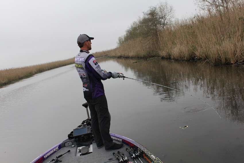 A spinnierbait and vibrating jig have been two of Aaron's go to baits this week. 