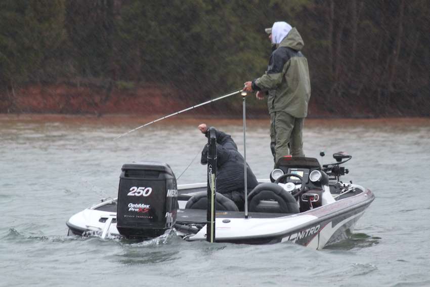 Auten puts a small fish in the boat...