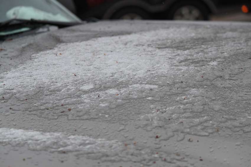 Ice is everywhere after a drastic drop in temperatures brought sleet down overnight. 