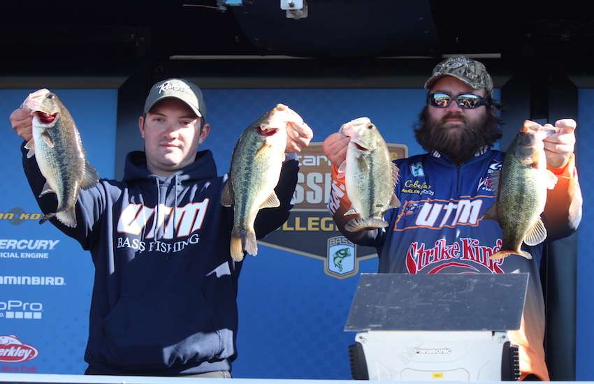 Brandon Koon and Kyle Winstead of UT Martin take the Day 1 lead with 13-5. Koon and Winstead brought in the only limit of Day 1. 