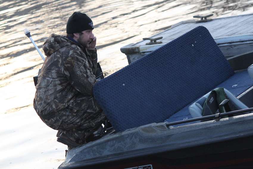 Frustration for some anglers as the cold takes it's toll on equipment. 