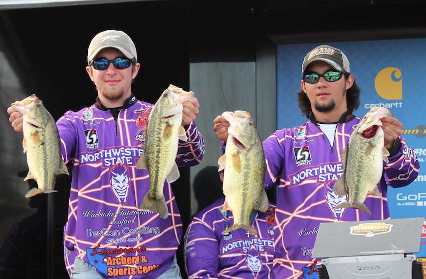 Aaron Belgard and Logan Laprarie of Northwestern State University don't have enough for the win but finish 5th with 21-11. 