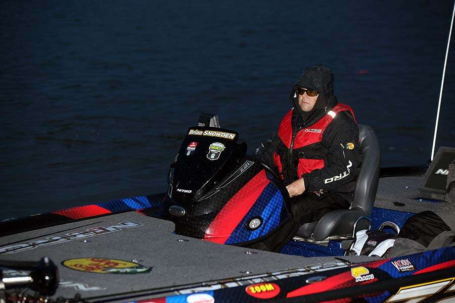 Brian Snowden idles into place in his new Nitro Z21, the flagship tournament rig for the brand. 
