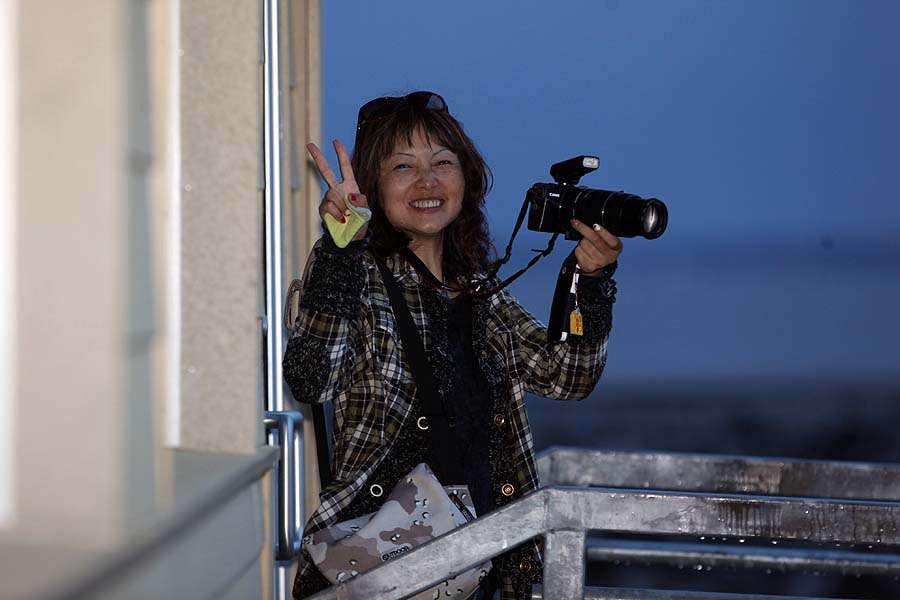 Miyuki Fukae is present each morning to take pictures of husband Shin.