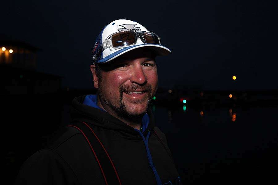 Fred Roumbanis is all smiles, and he should be. He's fishing on Saturday in the top 12 finals.