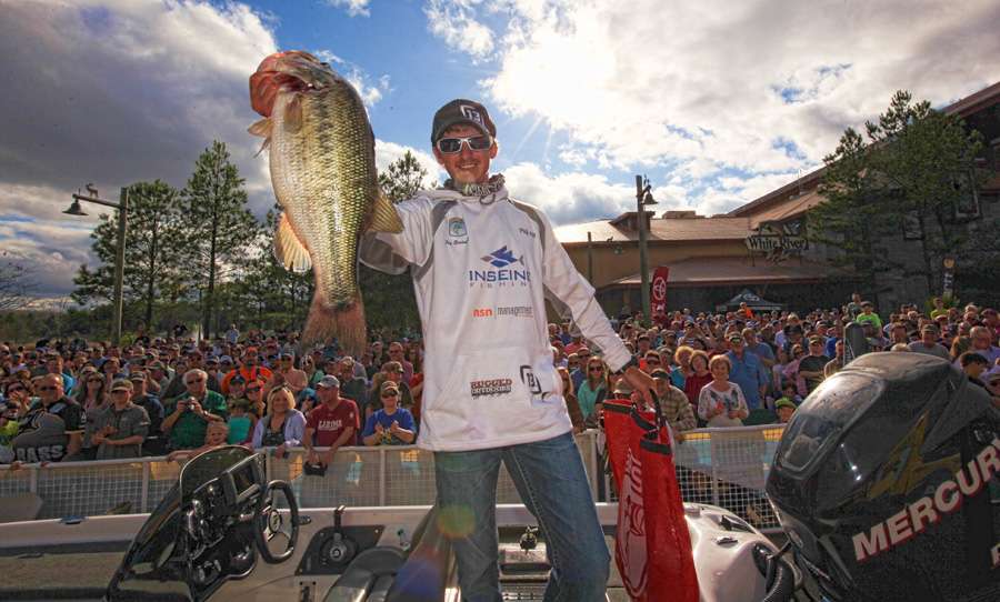 Jay Brainard with his best of the day. Brainard finished 2nd with 54 pounds, 8 ounces. 