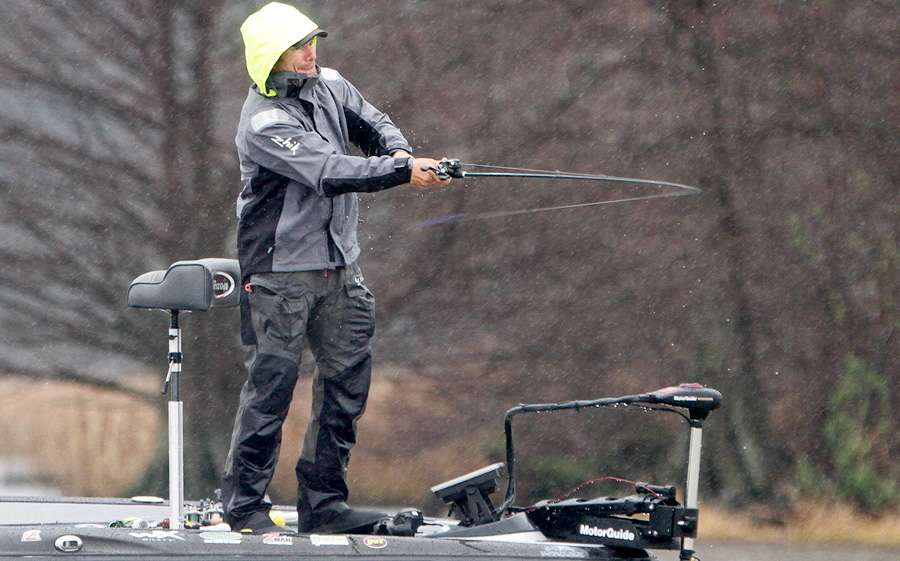 Browning said while weighing his fish on Day 1, he only wanted to be close enough to make a move and fish on Saturday. 