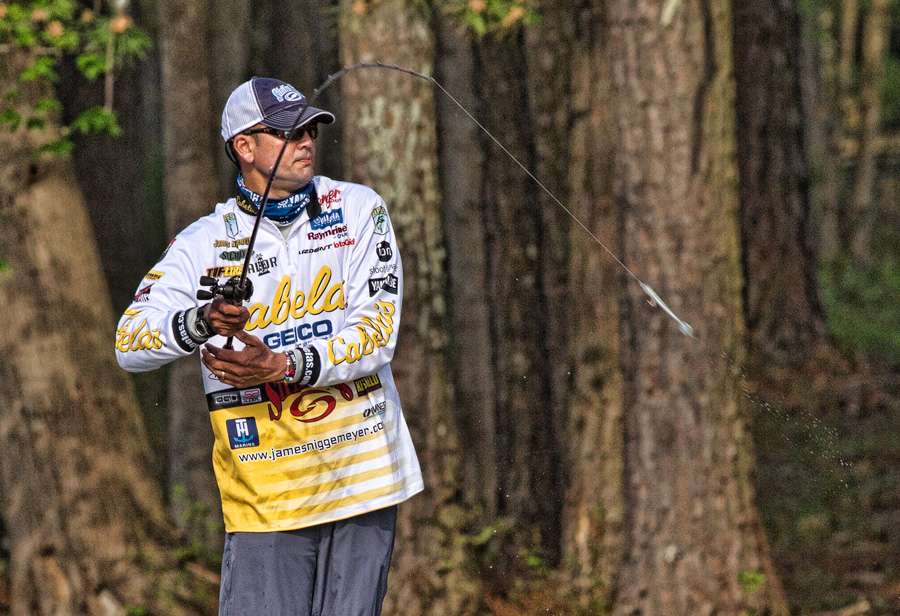 Not far from them, James Niggemeyer would get fast start by catching two big fish.