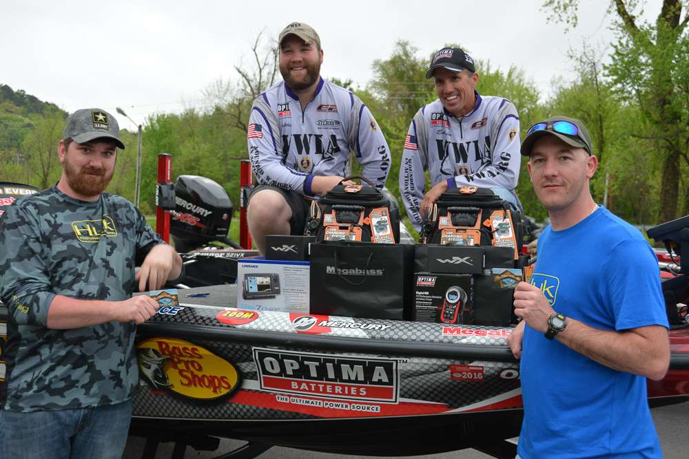  Edwin auctions off a spot to compete against him. This time, Cody Frazier of Basswhacker Guide Service took Josh Pelham and Jason Roth.  