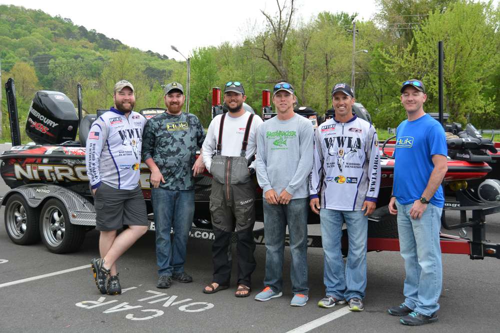 Edwin Evers fished with was Jake Whipkey from Pennsylvania as part of his Healing Heroes in Action tour, where he will fish with a Wounded Warrior on each Elite stop. 