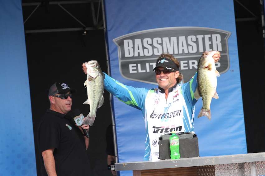 Byron Velvick had a 26-pound bag today. He sits in fourth place.