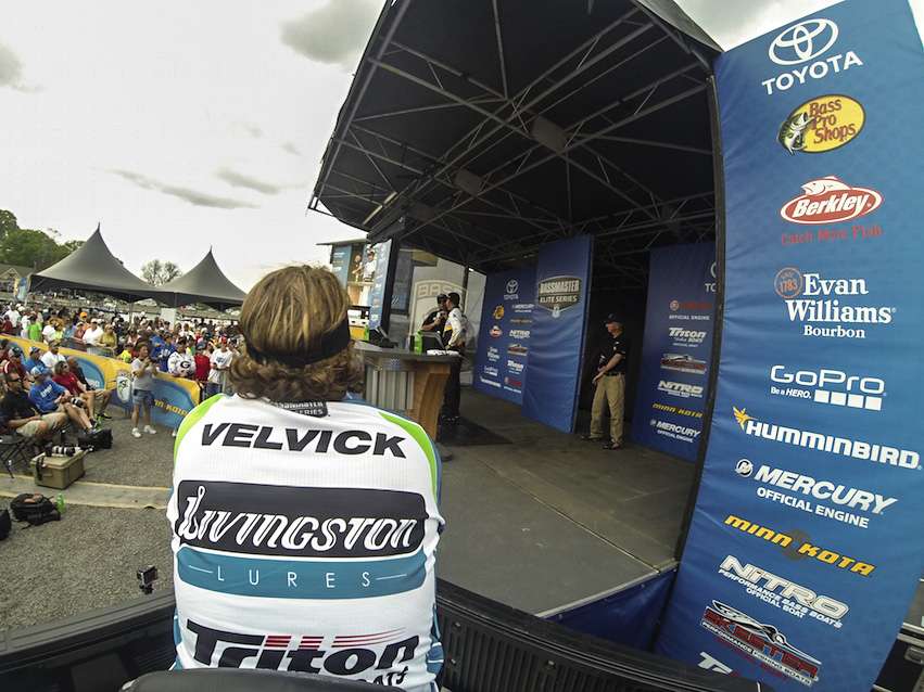 Velvick was in the hot seat for most of the weigh-in after an impressive Day 4 catch of 24-7.