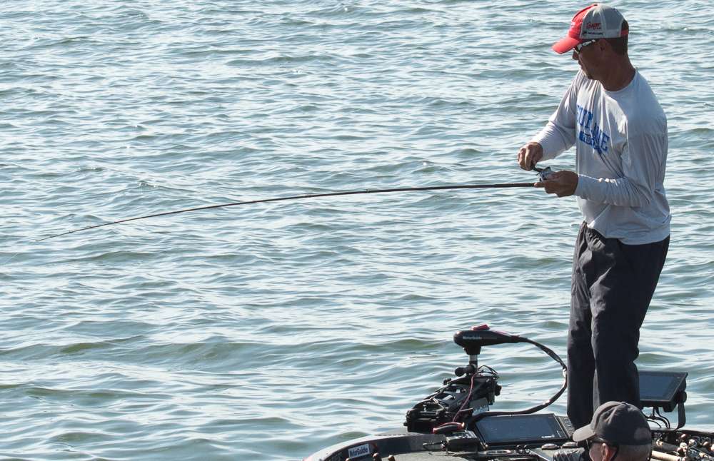 He works it to the other side.