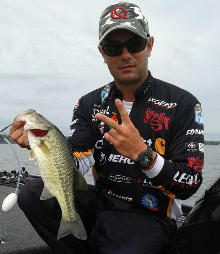 Matt Lee with No. 2 on Day 2.
<br>Photo by Bassmaster Marshal Lee Means