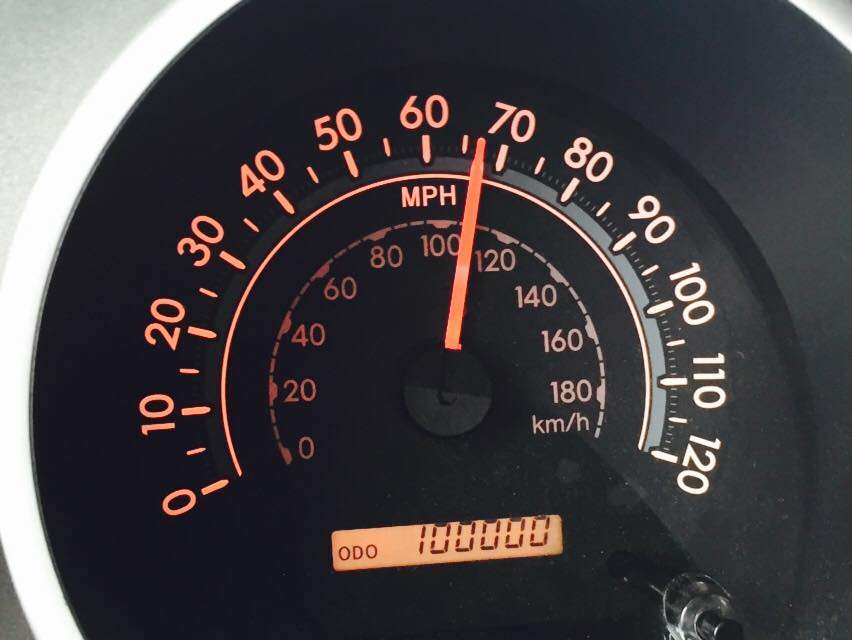 <p>Yup.... We put a few miles on the truck traveling. The truck hit 100,000 on the odometer at Battle Mountain, Nevada.</p>
<p>-- <a href=