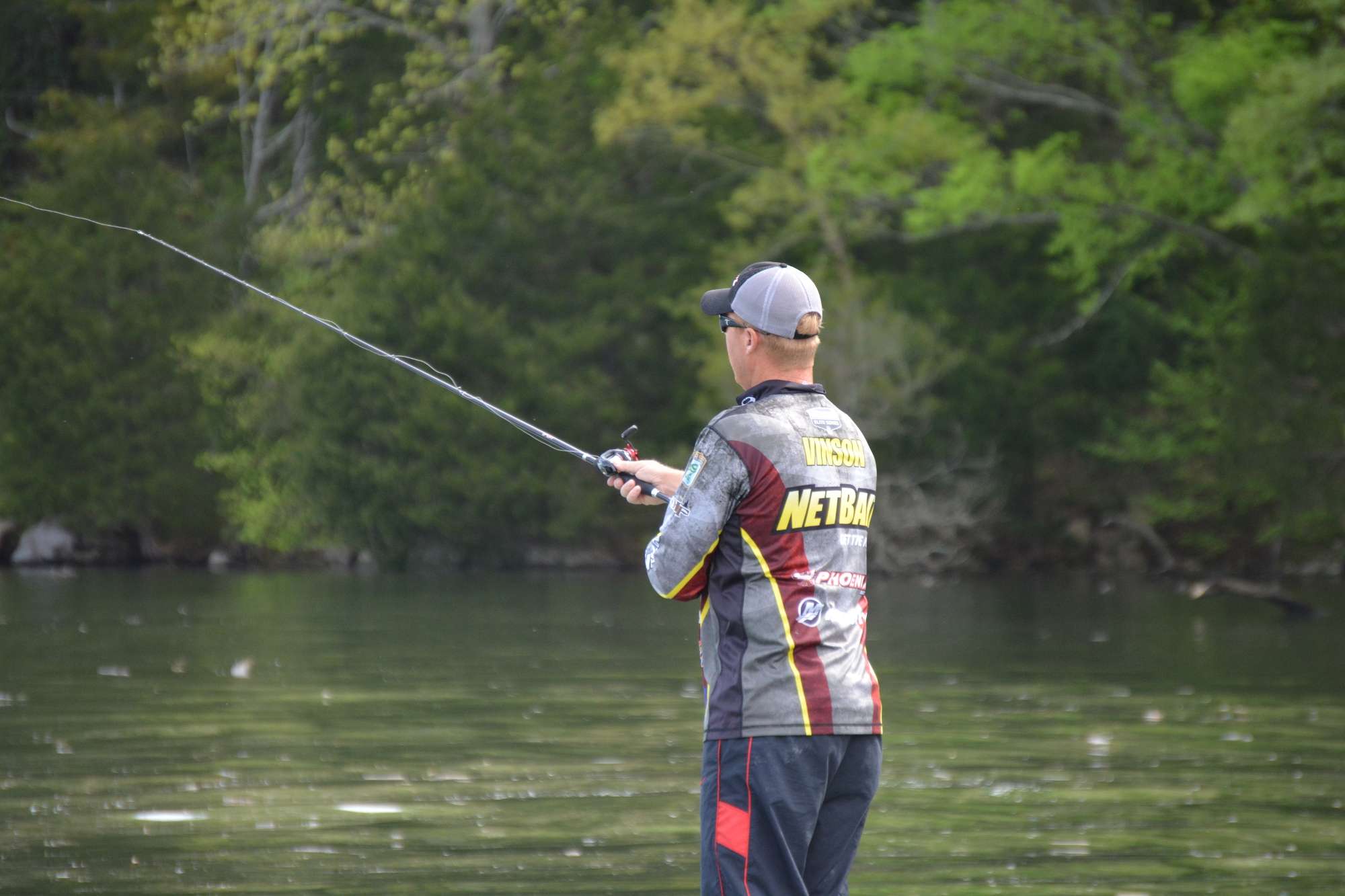Vinson was in fourth place at the time on BASSTrakk and had about 14 pounds.