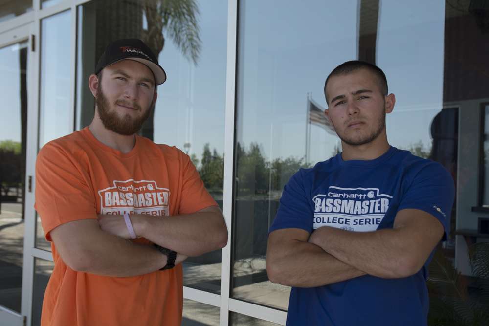 When it comes to competition, it could be all about the vibes you put out. We asked competitors in the Carhartt Bassmaster College Series Western Regional to show us their game face. The first volunteers were Frank Tomasello and Jakob Conlan of Chico State. Who do you think did it best?