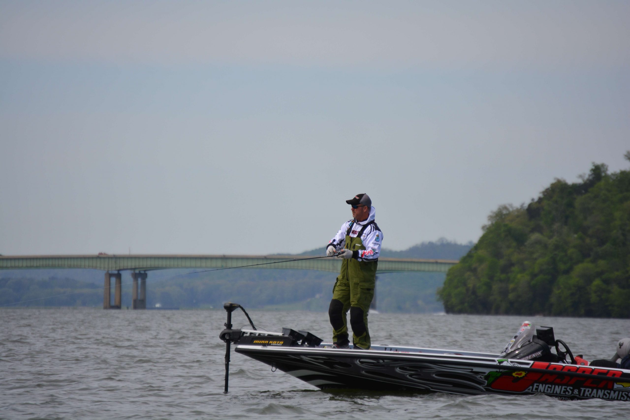 ... and we expect to see him with about 18 pounds at weigh-in, based on the BASSTrakk estimate.