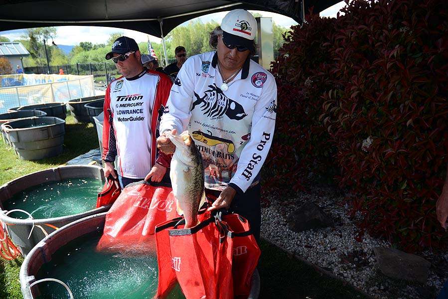 Torrez is amazed at his catch, commenting he expected to catch one-half the weight of whatâs in the bag. 