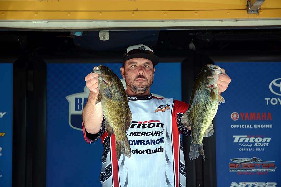 Mike Colemanâs catch included a mixed bag of largemouth and smallmouth. 