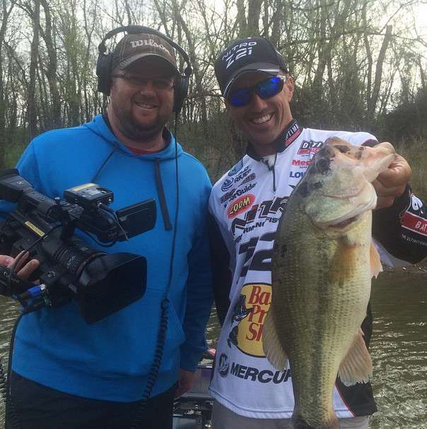 <p>They're munching on the Arkansas River today with the Bass Pro Shops film crew!</p>
<p><a href=