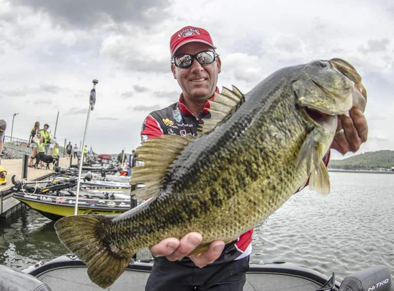 Kevin VanDam with a good fish from Guntersville. 