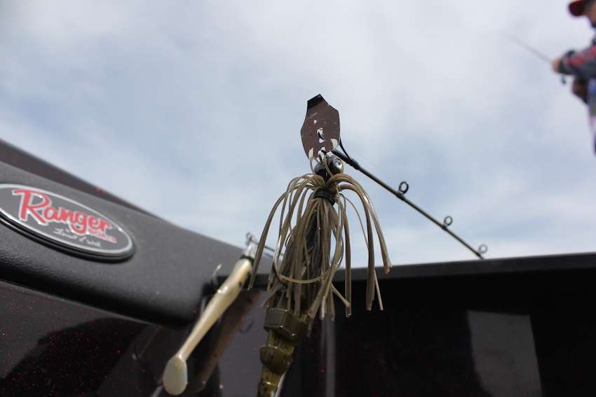 A Pure Poison vibrating jig has also put fish in the boat for Combs this week. 