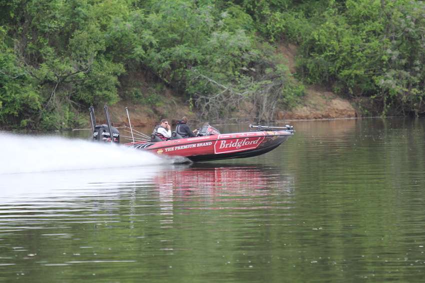 Luke Clausen blows by headed upriver. 