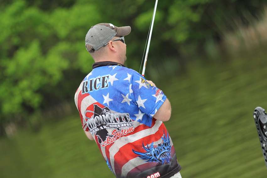 Co-angler Jason Rice only has one...