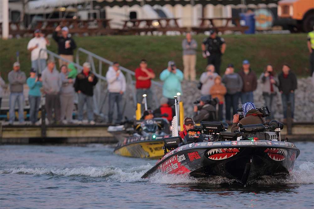 Iaconelli heads out onto the bass factory of Lake Guntersville having led each of the first three days of the event.