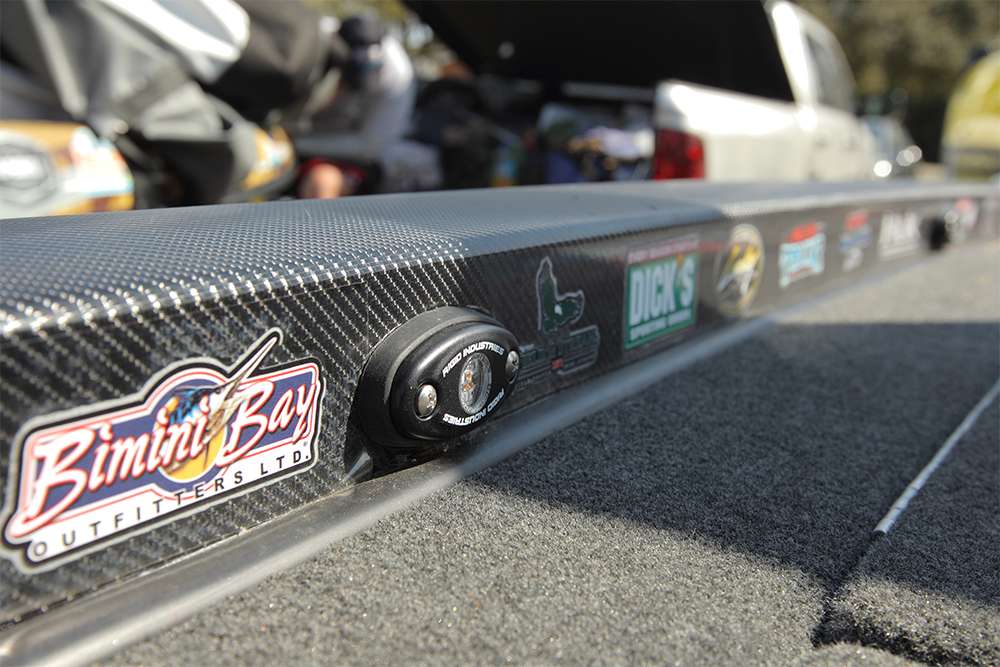 Deck lights from Rigid Industries give him a better view in low-light conditions.